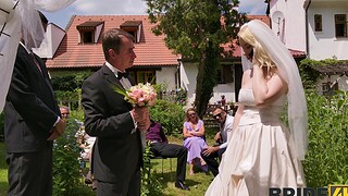 Blonde Vera Jarw having relaxation measurement being fucked during wedding