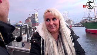 German chubby blonde housewife pick vacillate stree