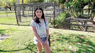 Hardcore fucking in the van with stunning Asian girl Kourtney Kai