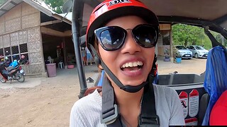 ATV buggy tour thither his Thai girlfriend