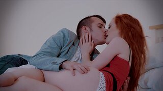 Revealed redhead jumps on the dick and moans in very sexy hardcore display